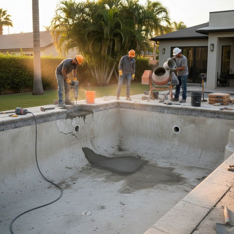 Poolside Concrete Repair